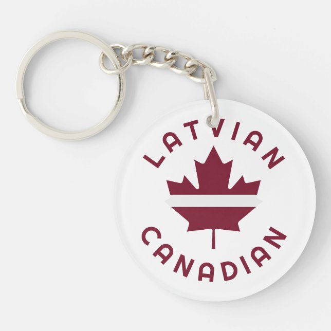 Porte-clefs Racines canadiennes lettones (Devant)