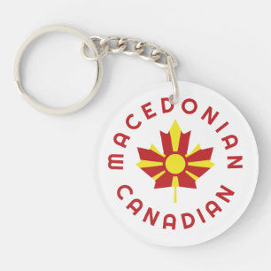 Porte-clefs Racines canadiennes macédoniennes