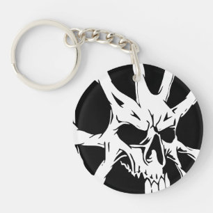 Porte-clefs Racines de Crâne Abstraites : Art Sombre