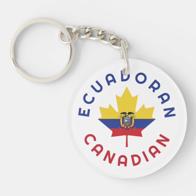 Porte-clefs Racines équatoriennes canadiennes (Devant)