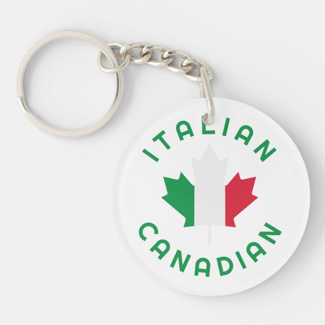 Porte-clefs Racines italiennes canadiennes (Devant)