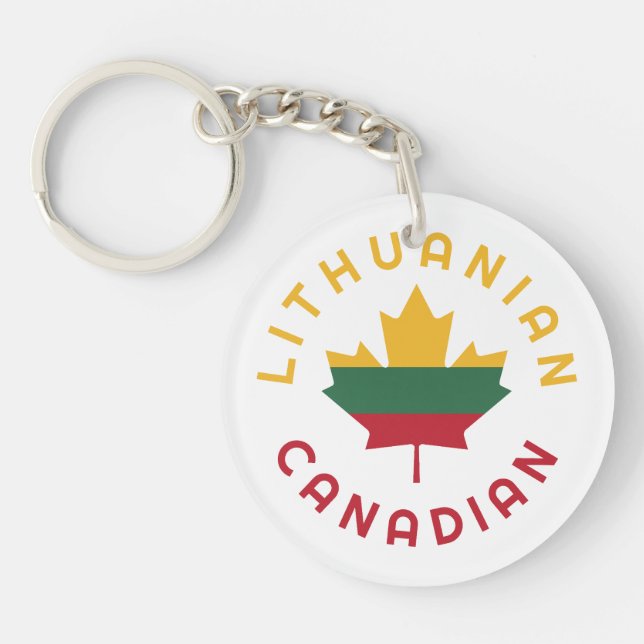 Porte-clefs Racines lituaniennes canadiennes (Devant)