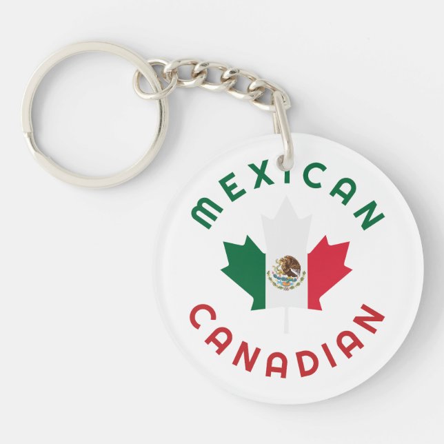 Porte-clefs Racines mexicaines canadiennes (Devant)