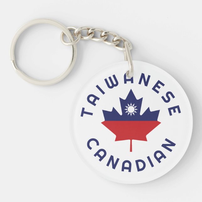 Porte-clefs Racines Taïwanaises canadiennes (Devant)