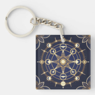 Porte-clefs Radiance Divine – Mandala d'Or de l'Éveil