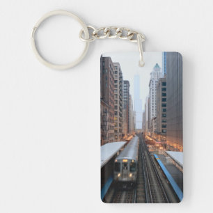 Porte-clefs Rail élevé Chicago du centre au-dessus de Wabash