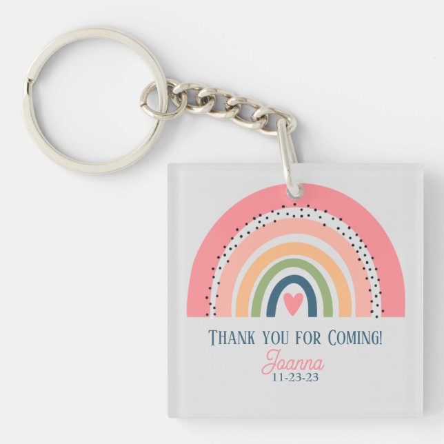 PORTE-CLEFS RAINBOHO BOHO CHRISTIAN QUOTE MERCI (Devant)