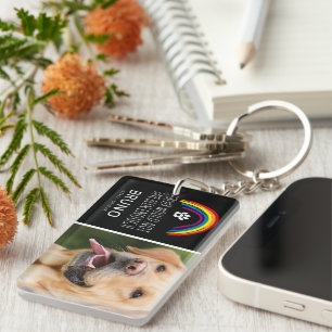 Porte-clefs Rainbow Bridge Pet photo Memorial Keepsaké