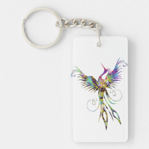 Porte-clefs Rainbow Phoenix Porte - clé par Brow Bird