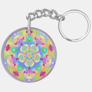 Porte-clefs Rainbow Song Mandala