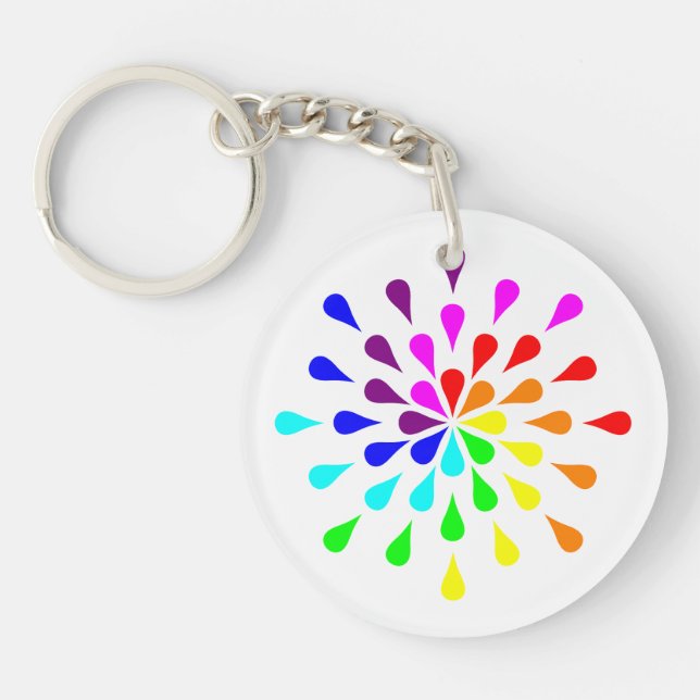Porte-clefs Rainbow teardrops (Devant)
