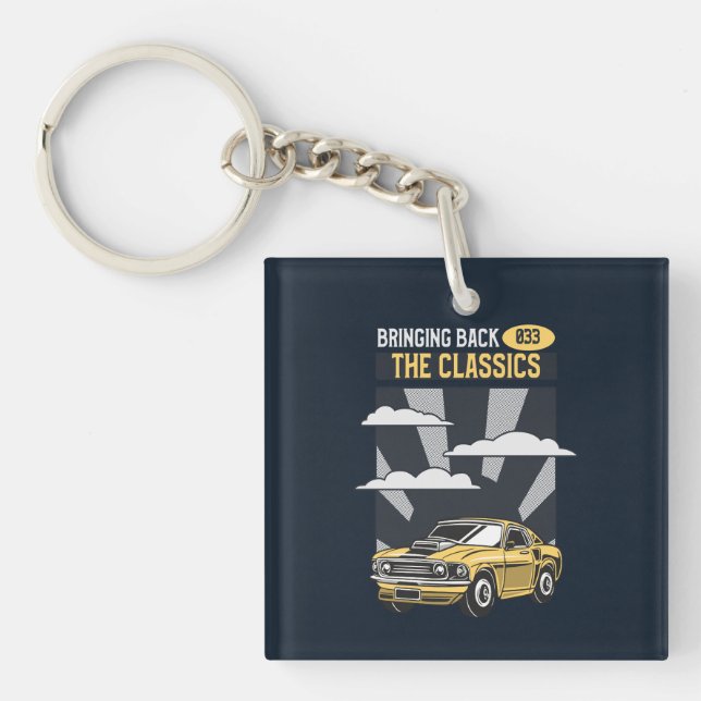 Porte-clefs Ramenez la voiture classique Retro Muscle (Devant)