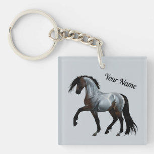 Porte-clefs Ramirez - cheval espagnol, en train de courir.