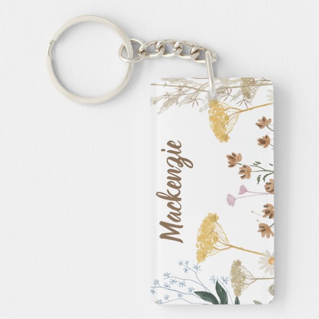 Porte-clefs Ranch Rustic Prairie Ferme Florale Botanique (Devant)