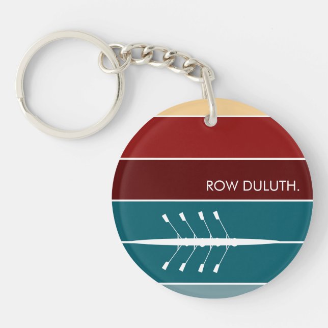 Porte-clefs Rangée Lever de Soleil Personnalisé (Devant)