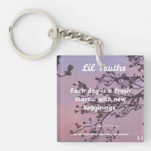 Porte-clefs Rappel du jour du jour sur deux côtés