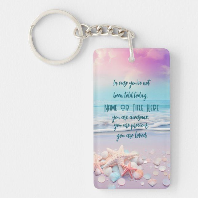 Porte-clefs Rappels d'affirmation motivationnelle (Devant)
