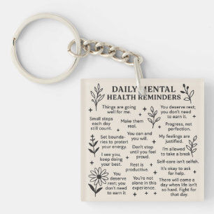 Porte-clefs Rappels quotidiens en santé mentale