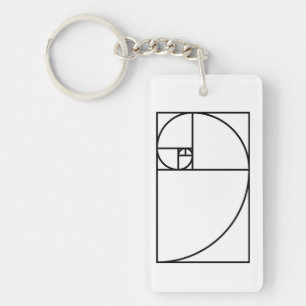 Porte-clefs Rapport d'or de Fibonacci - art mathématique