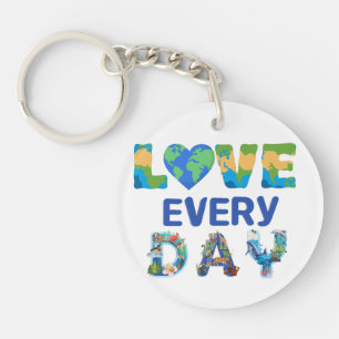 Porte-clefs Rapprocher la Terre d'amour tous les jours