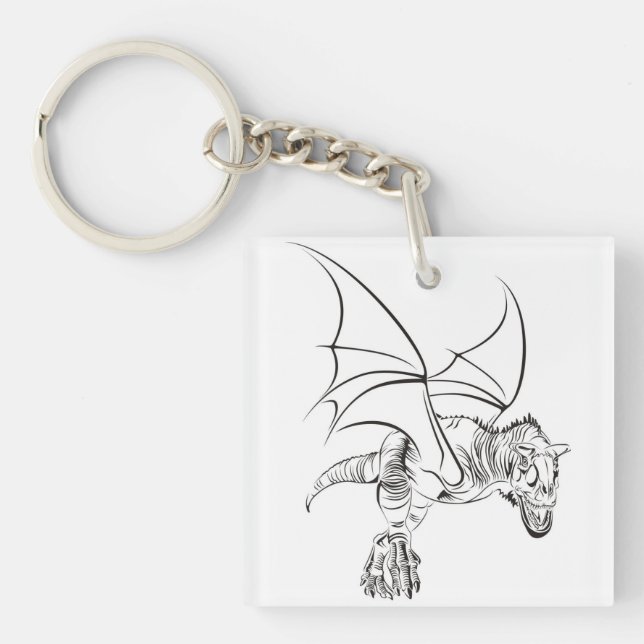 Porte-clefs Raptor ailé / Tribal (Devant)