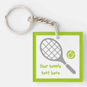 Porte-clefs Raquette de tennis et coutume de balle