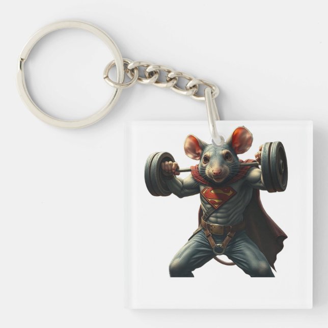 Porte-clefs Rat de gym (Devant)