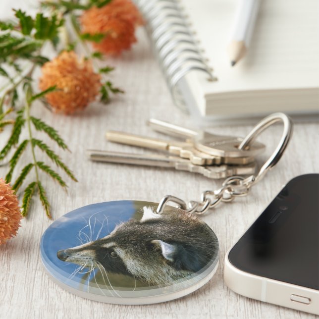 Porte-clefs Raton laveur (Devant Droit)
