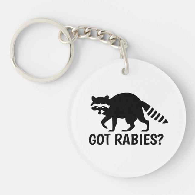 Porte-clefs Raton laveur atteint de la rage (Devant)