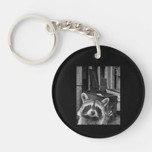 Porte-clefs Raton laveur drôle selfie Raton laveur Raton laveu
