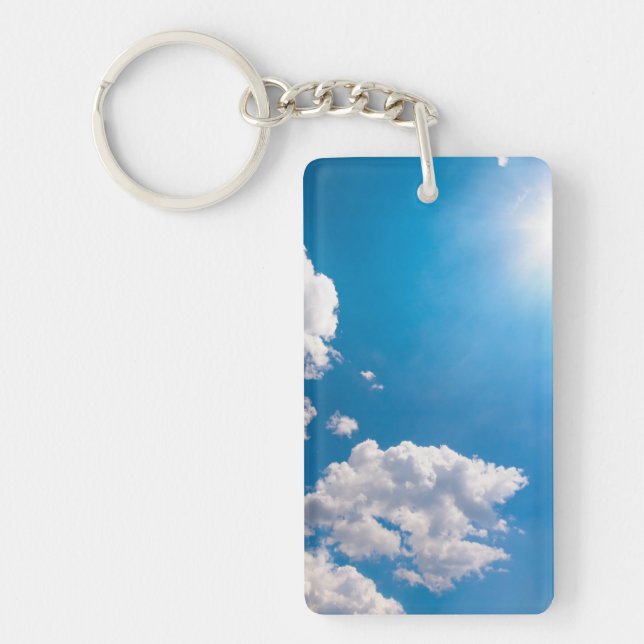 Porte-clefs Rayon de Sun éclaté par derrière un nuage (Devant)