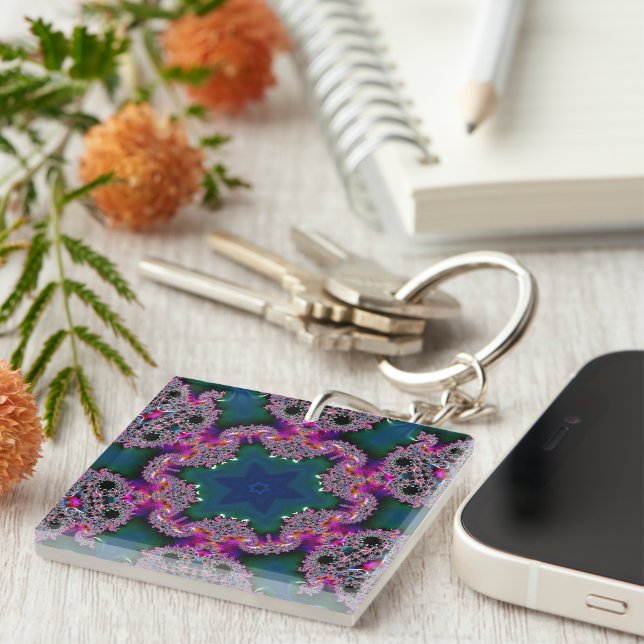 Porte-clefs Rayon fractal (Devant Droit)