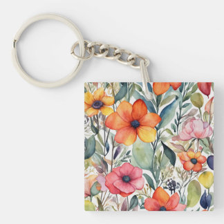 Porte-clefs Rayonnement Floral : Un Design Vibrant