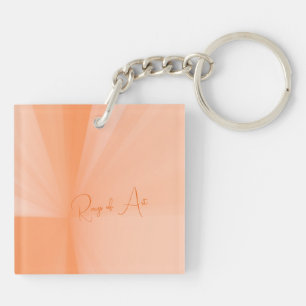 Porte-clefs Rayons de Pêche Personnalisés, Art Abstrait Minima