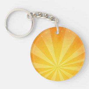 Porte-clefs Rayons de soleil dorés – Fond de soleil éclatant o
