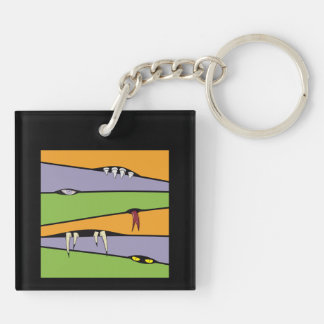 Porte-clefs Rayures Zigzag dans le Thème d'Halloween