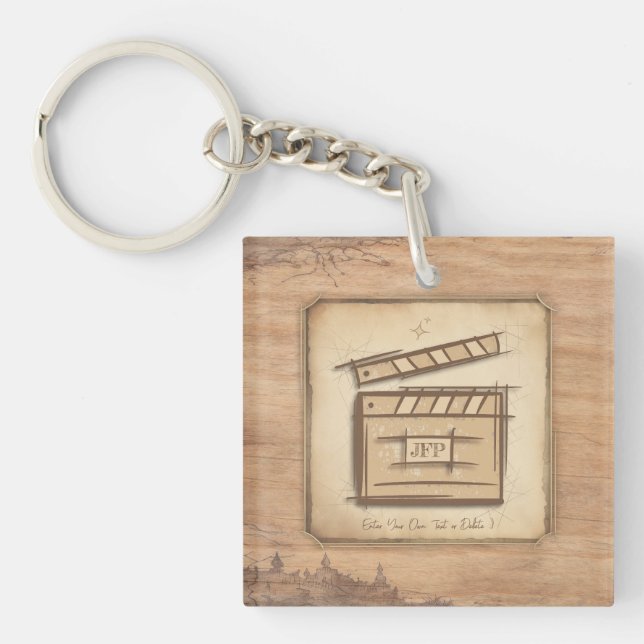 Porte-clefs réalisateur, acteur, réalisateur idée cadeau (Devant)