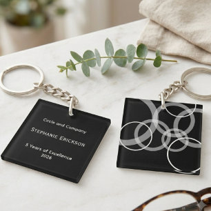 Porte-clefs Récompense d'entreprise minimaliste moderne pour l