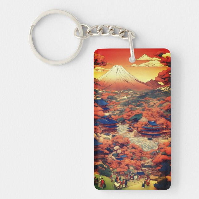 Porte-clefs rectangle porte - clé acrylique annuel (Devant)