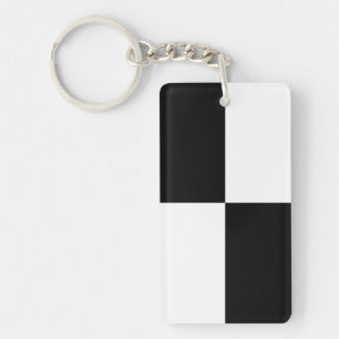 Porte-clefs Rectangles noir et blanc