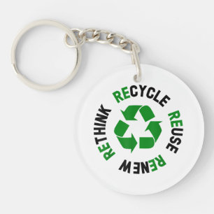 Porte-clefs Recycler Réutiliser Renouveler Repenser Jour de la