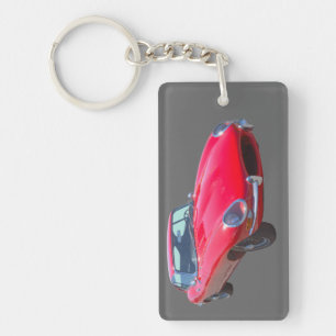 Porte-clefs Red 1964 Jaguar XKE Antique Sports Car