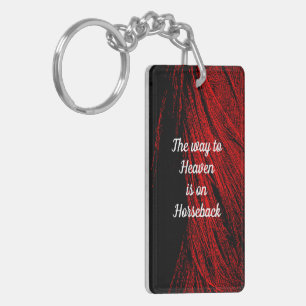 Porte-clefs Red Horse Mane Citation Abstraite Porte - clé acry