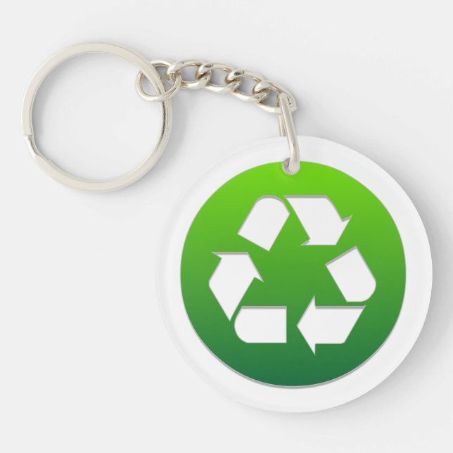 Porte-clefs Réduire la réutilisation Recycle! (Devant)