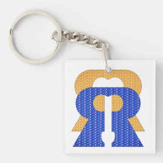 Porte-clefs Reese Rideout Bleu & Or
