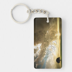 Porte-clefs "Reflet sur les bénédictions" Motivation Affirmati