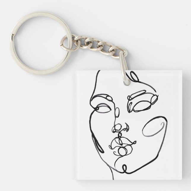 Porte-clefs Réflexions linéaires - Face (Devant)
