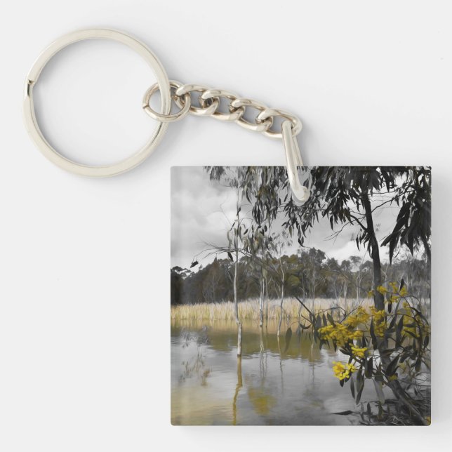 Porte-clefs Réflexions sous le ciel gris (Devant)