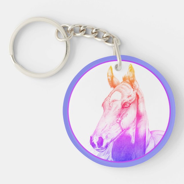Porte-clefs Regard calme (arc-en-ciel) (Devant)