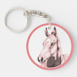 Porte-clefs Regard calme (saumon)